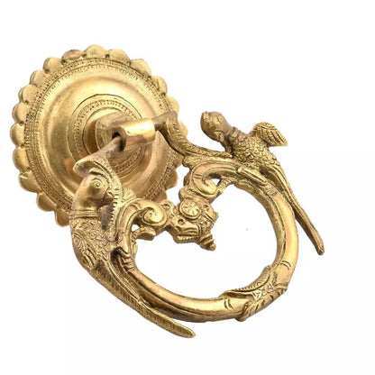 Antique Look Brass Parrot Design Door Knocker Ring