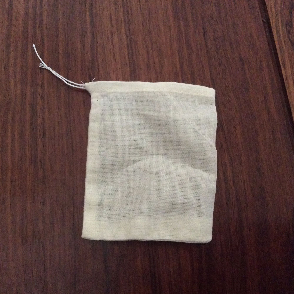 100 PCS 3"x4" Mini Cotton Muslin Drawstring Reusable Bags Bath Soap Herbs Tea