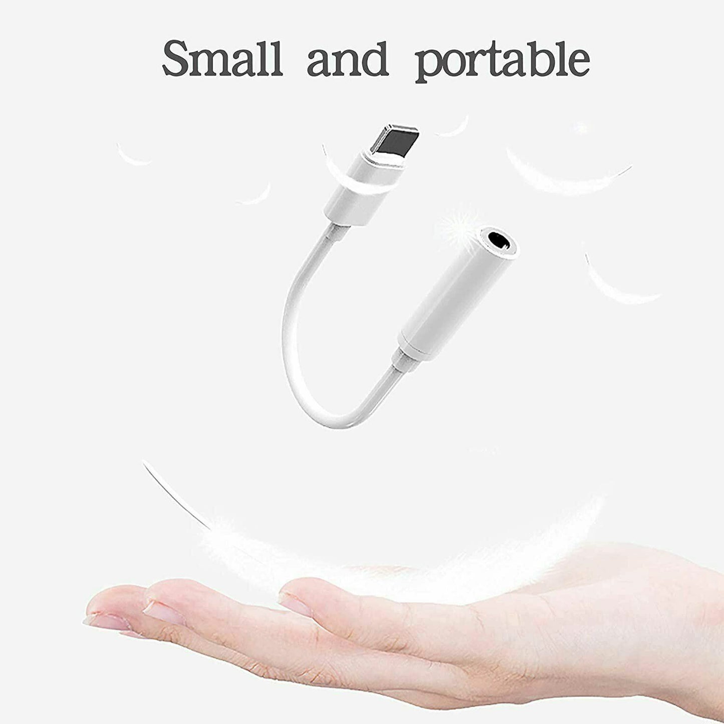 1~6PCS For iPhone Headphone Adapter Jack 8Pin to 3.5mm Aux Cord Dongle Converter