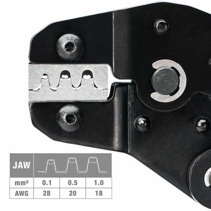 IWISS SN-025 F Crimp Dupont Terminal Crimp Tool AWG28-18 0.1-1mm² for MINI-PV