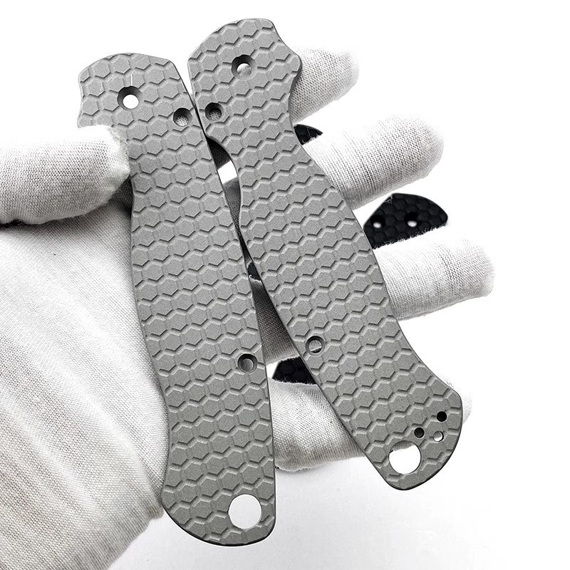 1 Pair Aluminum Alloy Knife Handle Scales for Spyderco C81 Para 2 Folding Knives