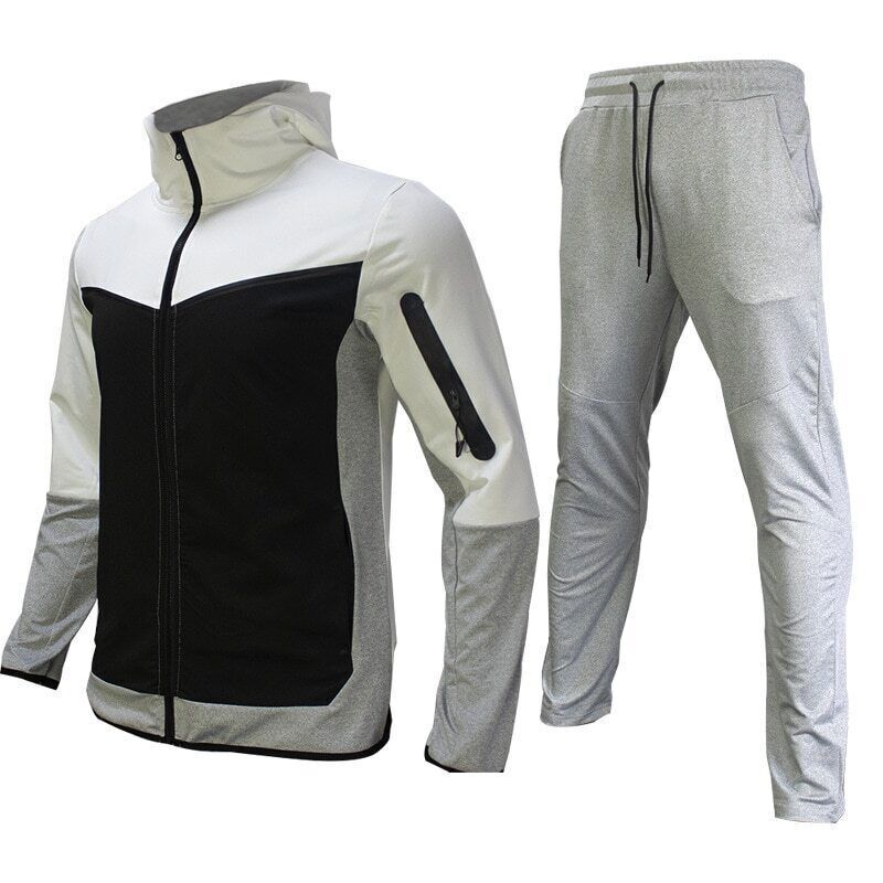 Hoodies Sweatpants 2Pieces Set Men Tracksuit Tops Joggers Pants Set Mens Suit