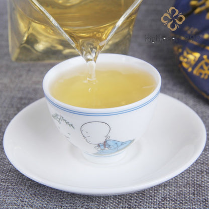 357g Pu'er Tea Cake 2019 Ancient Tree Raw Menghai Dark Tea Spring Yunnan