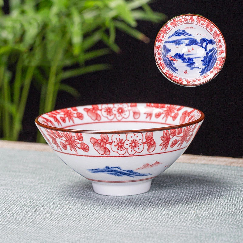 70ml 1Pc Chinese Blue and White Porcelain Teacup Ceramic Tea Bowl Master