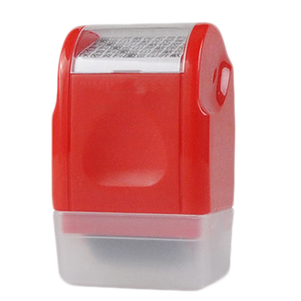 Red ID Stamp Identity Theft Protection Document Guard Self Ink Stamps Roller F