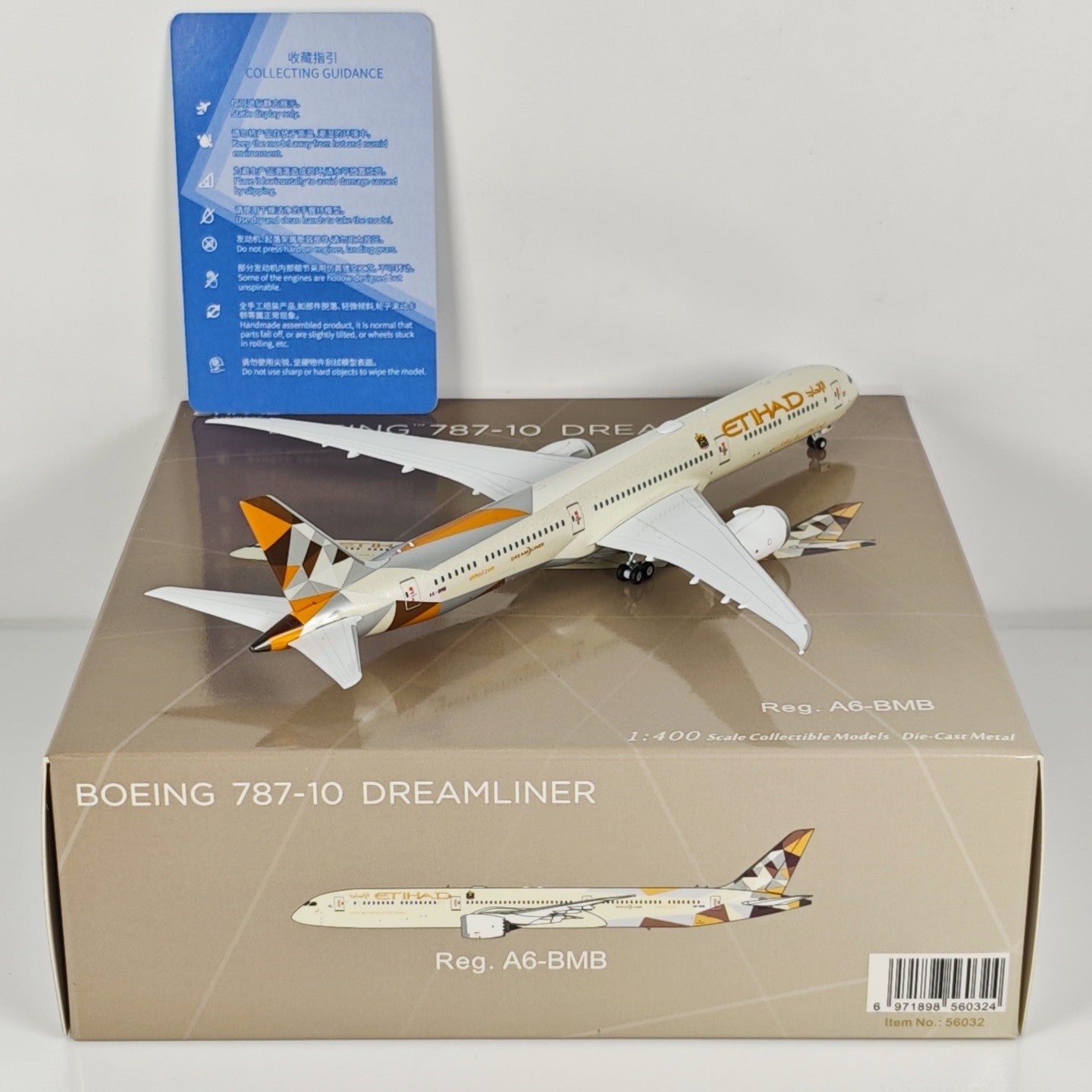 1:400 NGmodels Etihad Airways Boeing 787-10 A6-BMB Airplane Diecast Plane Model
