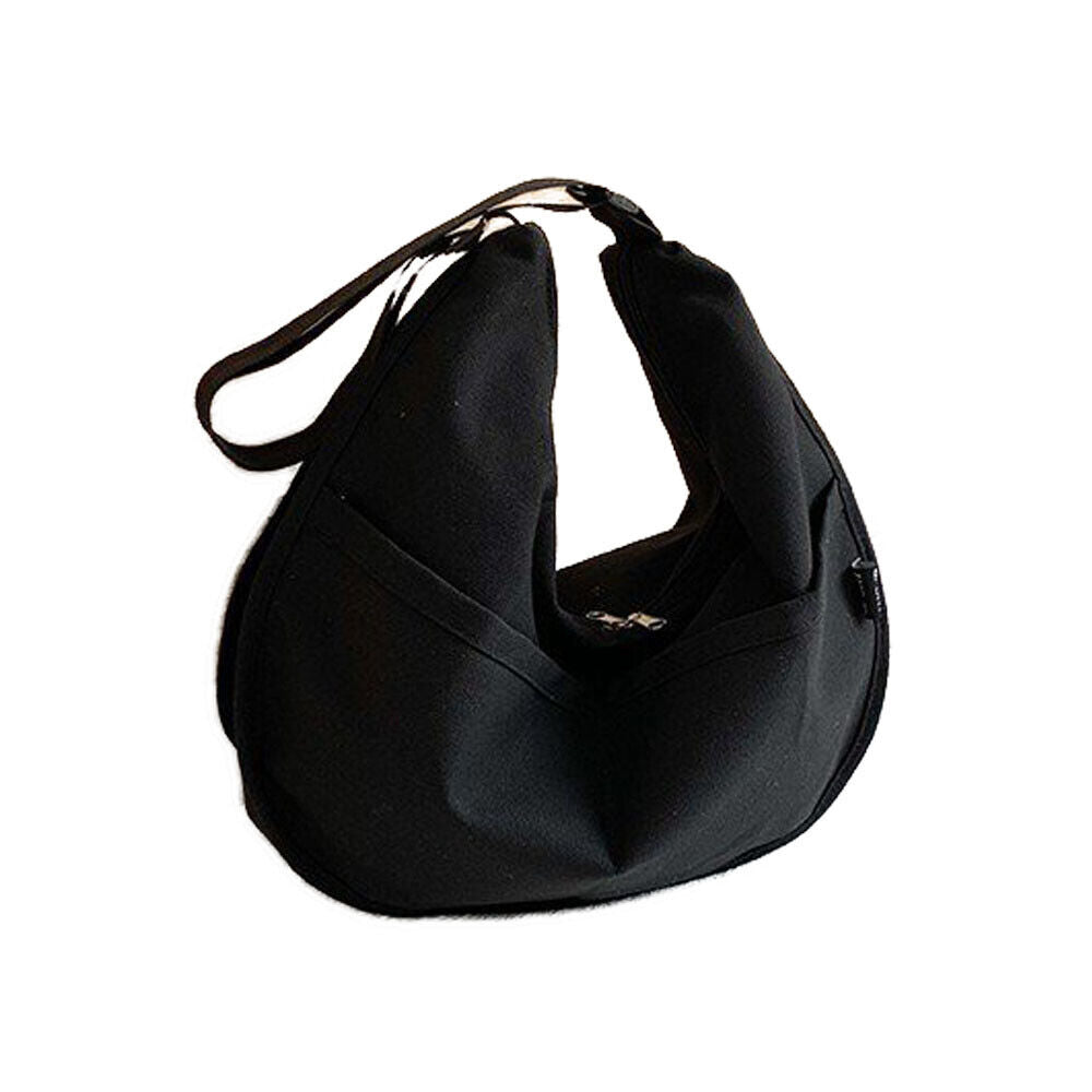 Solid Color Dumpling Bag Crossbody Bag Canvas Shoulder Bag Underarm Bag 1PCS