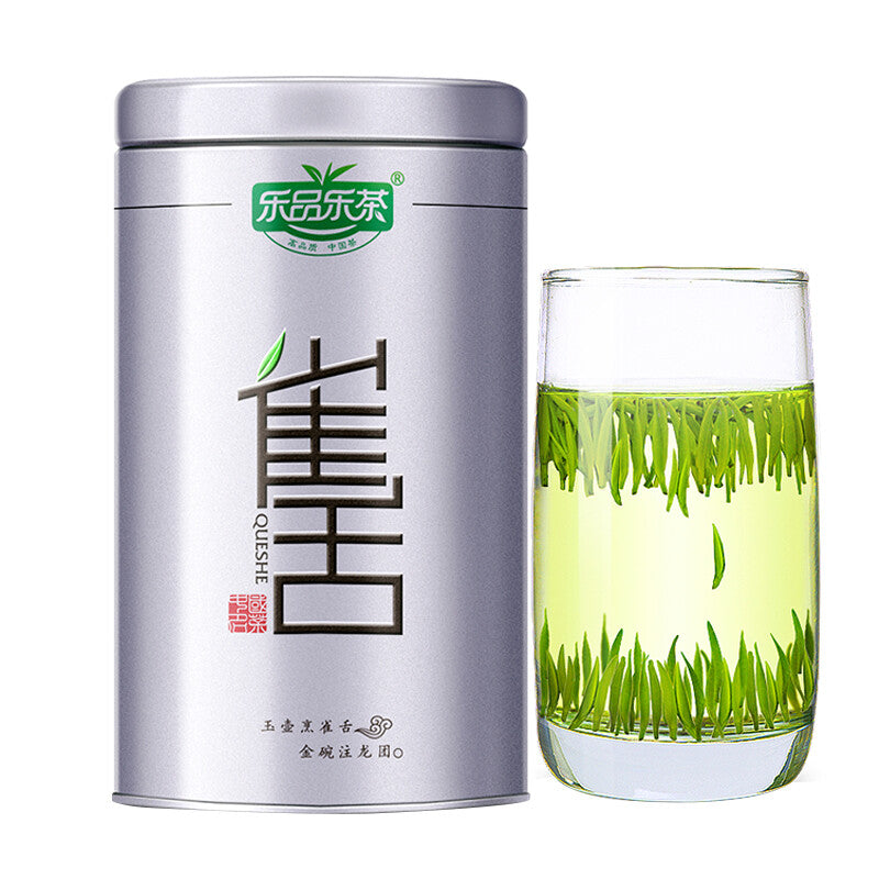 LEPINLECHA Ming Qian Silver Jar Que She Sparrow's Tongue Chinese Green Tea 100g