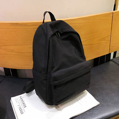 Large Capacity School Bag Shoulder Bag Solid Color Backpack Travel Backpacks DIY