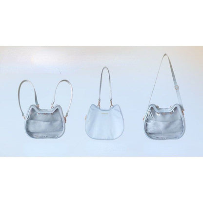 Cute Backpack Clear Front Pocket Transparent Bags Shoulder Bags 23.5*32.5*9.5 CM
