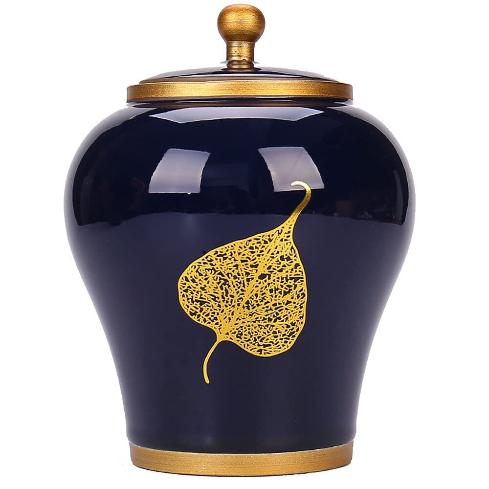 13.5cm Tea Caddy Ceramic Tea Jar Household Retro Sealed Tea Box Kung Fu Tea