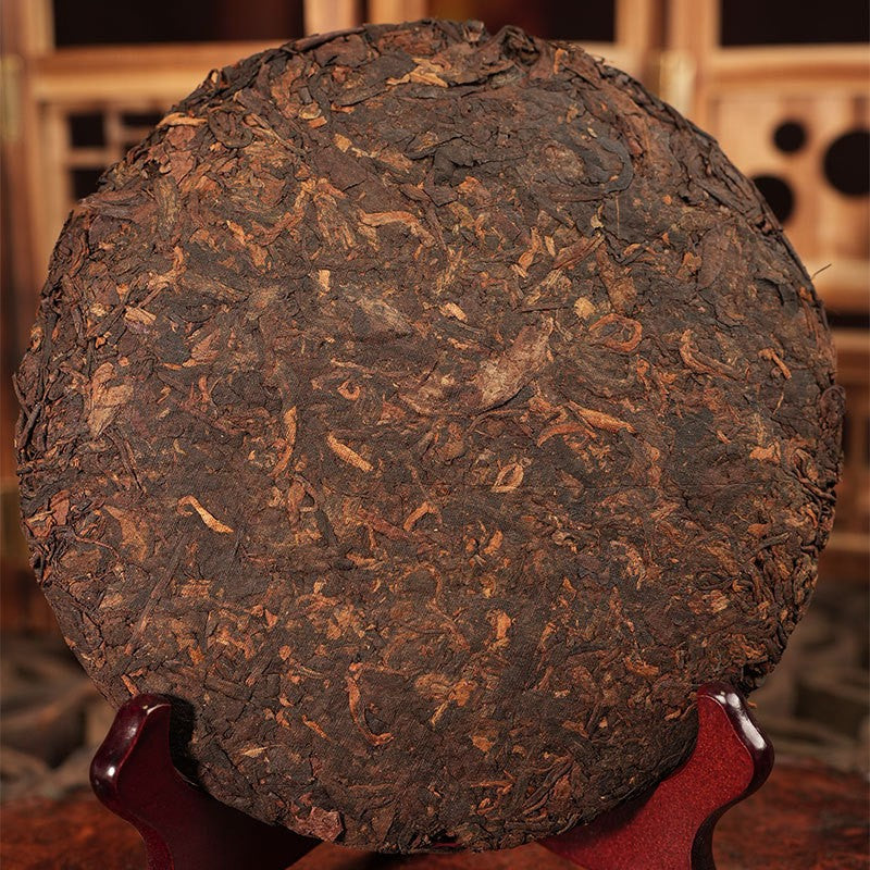 357g Ripe Pu'er Tea Cake Bingdao Laopuer Ancient Tree Yunnan Compressed Tea