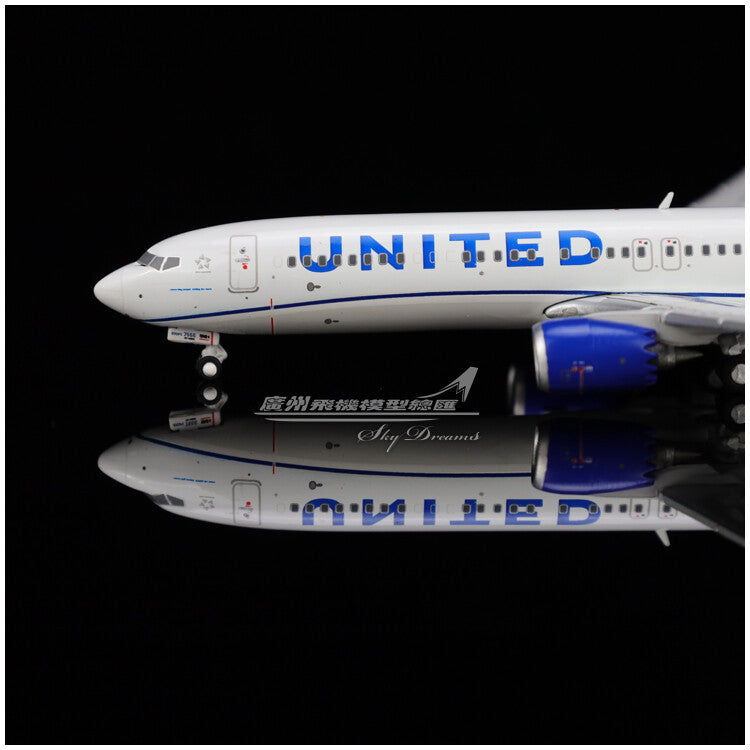 1:400 GeminiJets UNITED BOEING 737 MAX 9 Passenger Airplane Diecast Plane Model