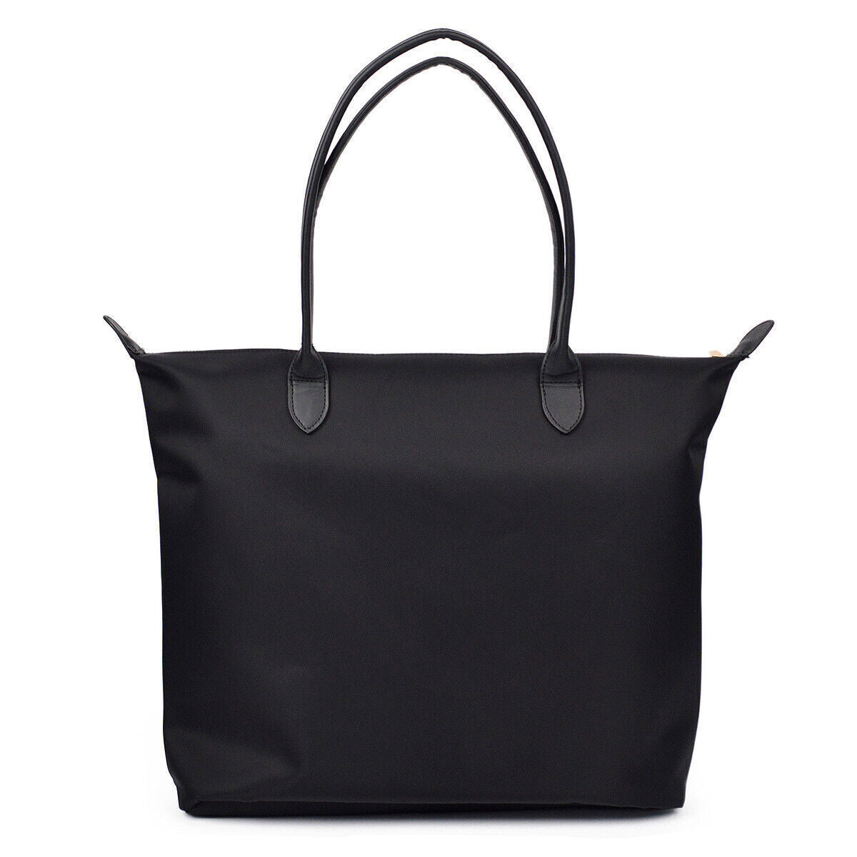 Premium Large Nylon Tote Water Resistant Top Zip Shoulder Bag Handbag