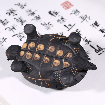 Collect Purple Clay Turtle Gifts Handicrafts Ornaments Tea Pet Sculptures