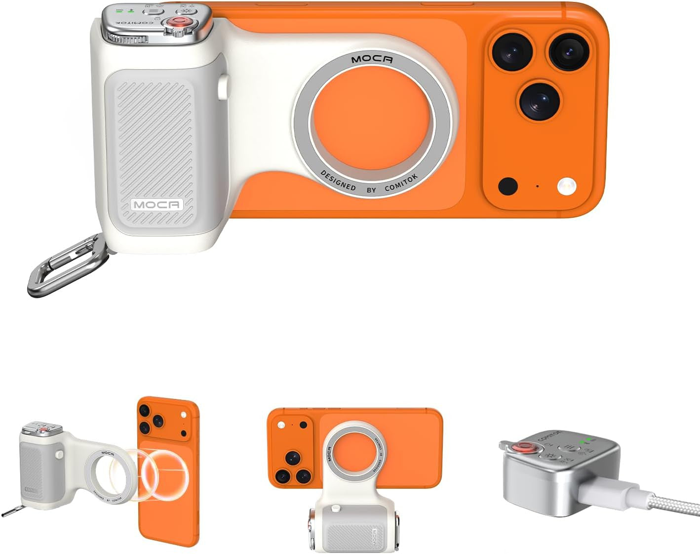 MOCA Iphone 17 Pro Camera Grip No Need App for Ios26, Compatible Ios17 and Ios18