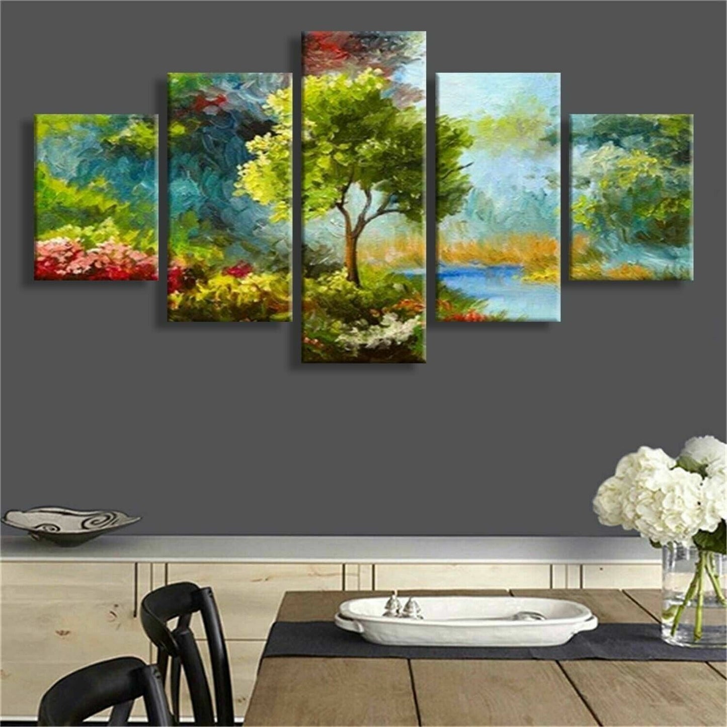Oil Paintings Scenery 5 Piece Art Poster Canvas Wall Art Home Decor