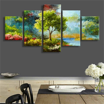 Oil Paintings Scenery 5 Piece Art Poster Canvas Wall Art Home Decor