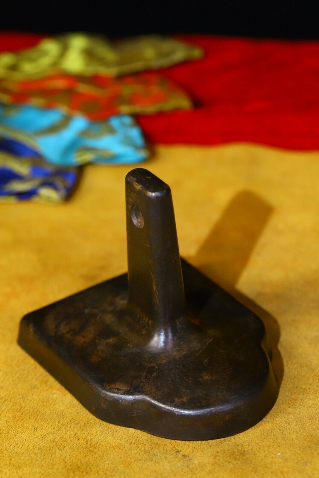 9 Cm Tibet Buddhism Brass Buddha Mould Seal Sculpture