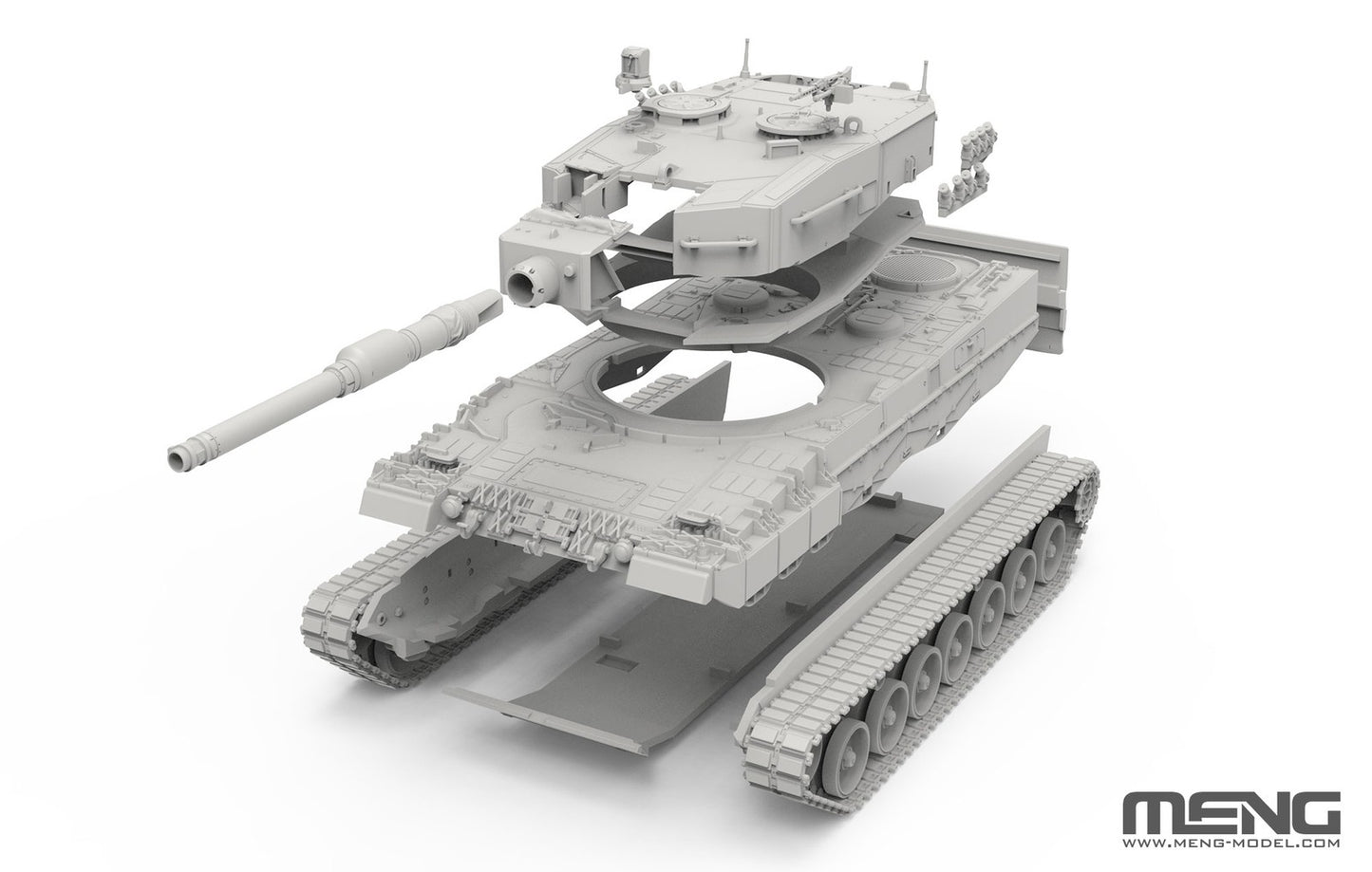 MENG 72-009 1/72 Leopard 2 A4 Howitzer German Main Battle Tank Assembly Model