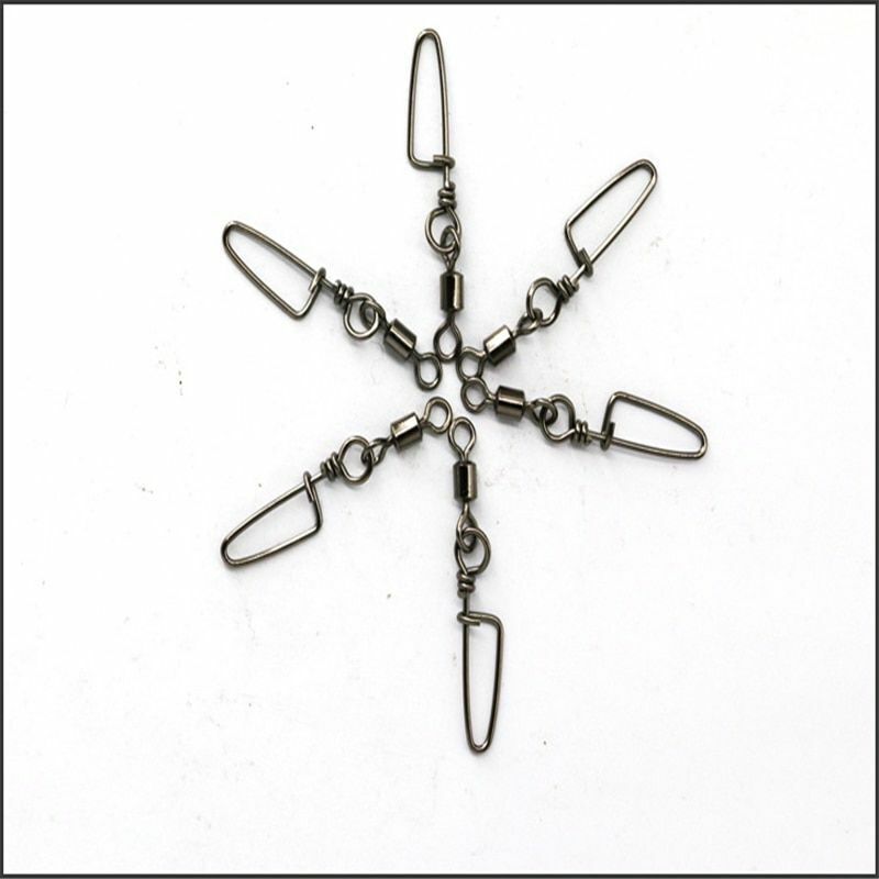 Swivel Hooks Snap Lure Fishing 1000pcs Stainless Steel Connector Rolling Tackles