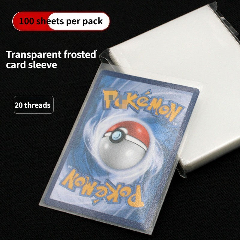 20-micron transparent frosted card sleeves for Pokémon Magic The Gathering cards