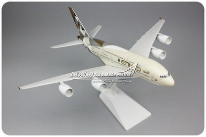 36CM 1:200 ETIHAD AIRBUS A380 Passenger Airplane ABS Plastic Assembled Model