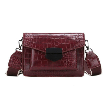 Handbag Fashion Simple Style Shoulder Bag Retro Wide Strap Messenger 20*14*8 CM