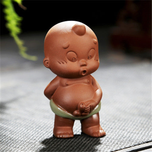 Chinese Creative Pee Doll Water Squirt Tea Pet Yixing Zisha Lovely Boy Small New