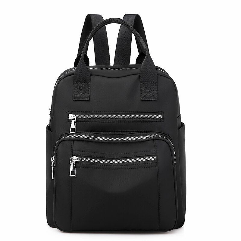 Backpack Traveling Waterproof Shoulder Bag Large Oxford Rucksack Black Purse 1PC