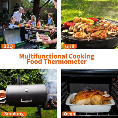 Wireless Remote Thermometer Probe BBQ Grill Kitchen Oven Food Cooking Smoke