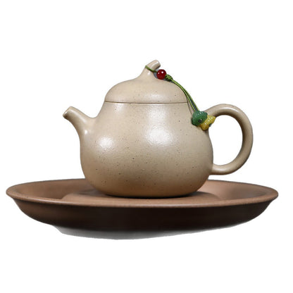 China Yixing Zisha Natural Green Clay Benshan Lvni Qieduan 小金瓜 Teapot Tea Pot