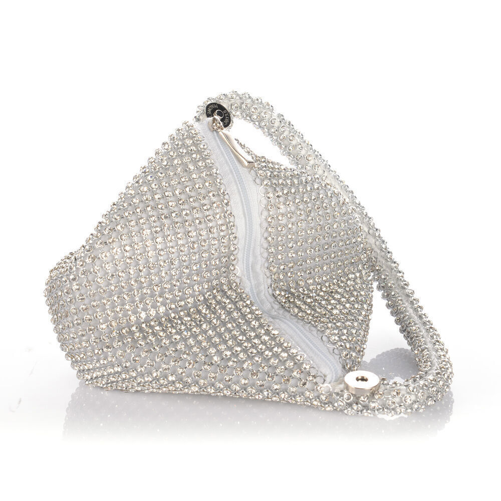 Women Alumium Sequins Evening Clutch Bag Party Wedding Fashion Purse Handbag