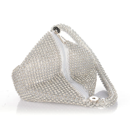 Women Alumium Sequins Evening Clutch Bag Party Wedding Fashion Purse Handbag