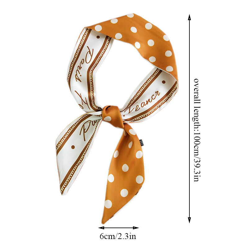 Ladies Neck Scarf Long Ribbon Wrap Tied Bag Handle Hair Wrist band Neckerchief*