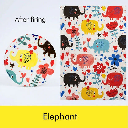 Pottery Clay Underglaze Paper Cartoon Decals DIY Ceramics Color Transfer 49x34cm