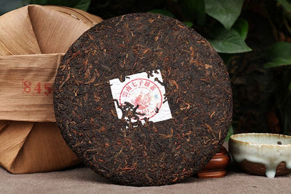 Yun Nan Qi Zi Bing Cha Yunnan Menghai LangHe 8451 Pu'er Puerh Ripe Tea 357g