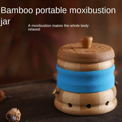 Portable Moxibustion Bamboo Moxa Pot Wooden Handwork Wormwood Strip Box Tool艾灸艾草