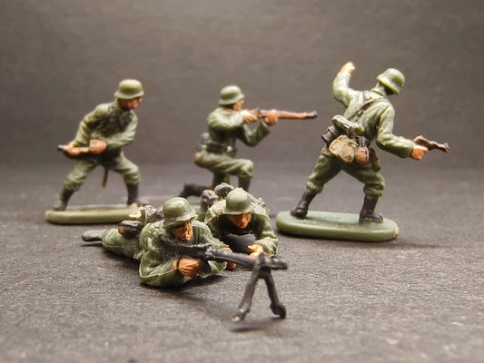 Homemade 1/72 WWII German Machine Gun Combat Team 5-Person Finished Model