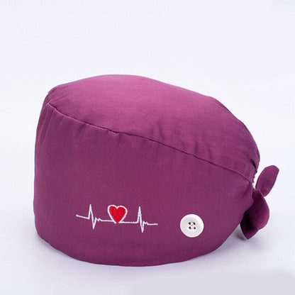 Surgical Cap Baotou Cap Doctor Hat Electrocardiogram Nurse Pure Cotton Buckle