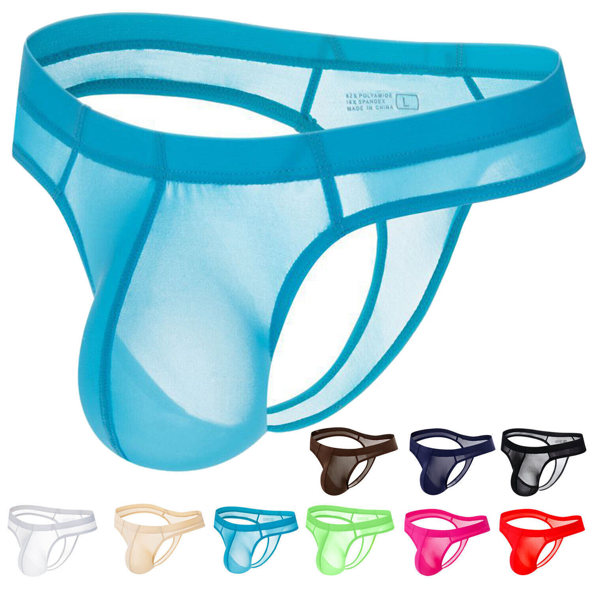 Men Sexy Ice Silk Underwear G String Underpants Panties Translucent Briefs