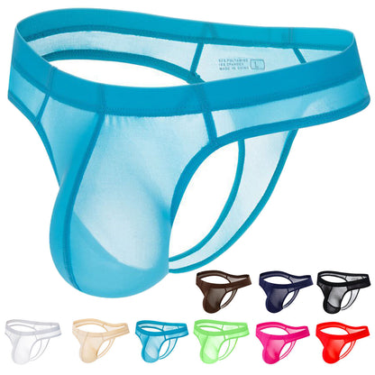 Men Sexy Ice Silk Underwear G String Underpants Panties Translucent Briefs