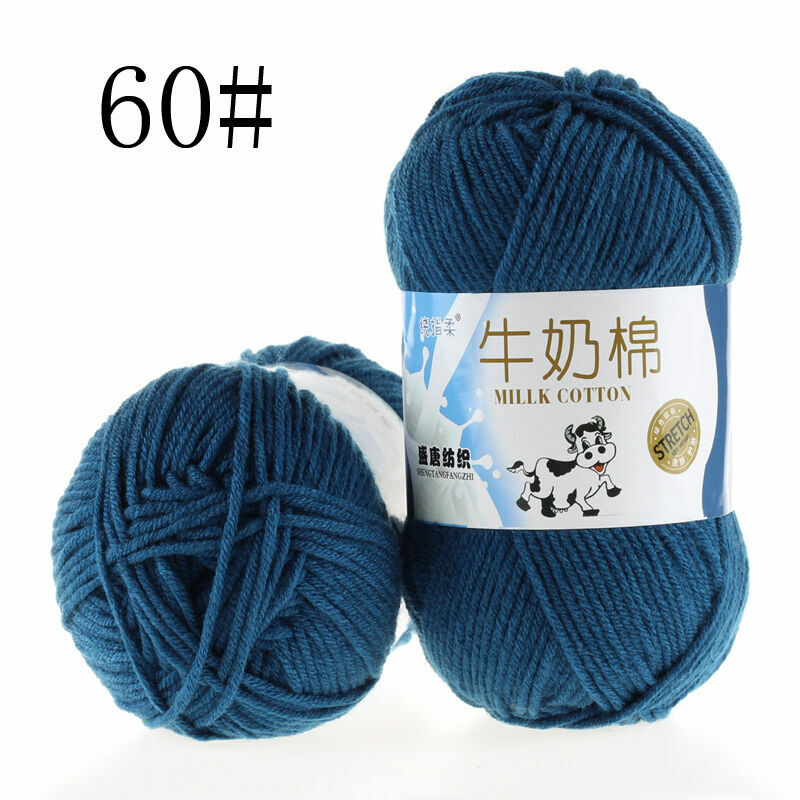 Hot Sale 50g Hand-woven Chunky Yarn Soft Milk Cotton Knitting Baby wool yarn