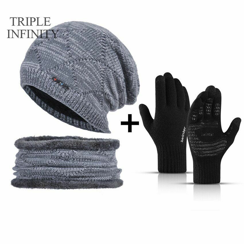 Winter Hat Beanies Knitted Warm Suit Skiing Cycling Beanie Soft Bonnet Baggy Cap