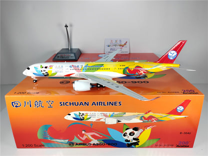 1:200 Aviation SICHUAN AIRLINES AIRBUS A350-900 Passenger Airplane Diecast Model
