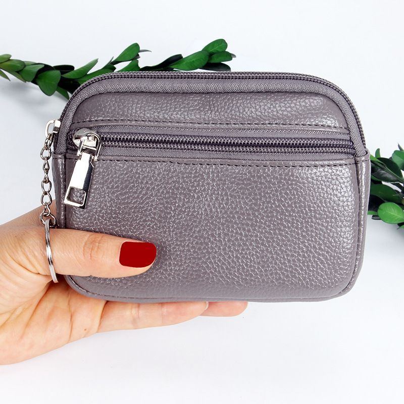 Fashion Zipper Short Wallet Bag Synthetic Leather Clutch Card Holder Coin Purses