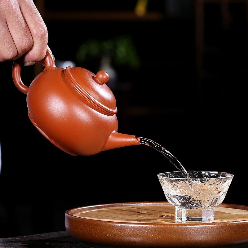 Marked Tea Pot Real Yixing Zisha Zhu Clay Pot 10 Infuser Holes Matching Tea Cup