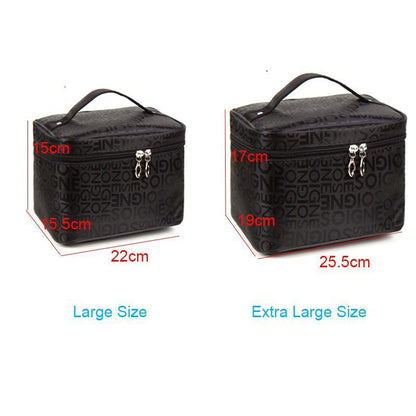 Cosmetic Bag Letter Big Travel Toiletry Bag Zipper Makeup Purse 19*17*25.5CM 1PC