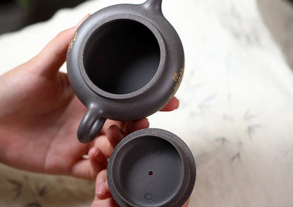 160cc chinese Yixing Handmade Zisha teapot Gray Duan clay DaBin Gongfu Tea Pot