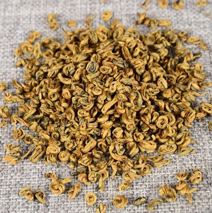 500g Yunnan golden snail black Tea BiLuoChun black tea,Dian Hong JinSi Snail tea